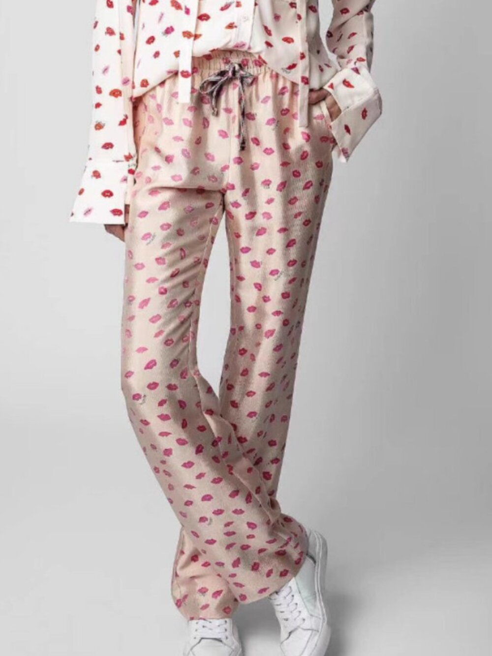 Zadig & Voltaire! Pomy Jac Lips Print Drawstring Pants(EU/40)
